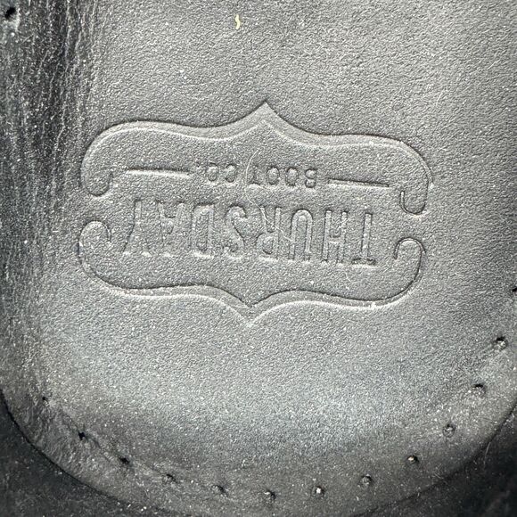 THURSDAY BOOT CO. Nubuck Matte Black Leather Handsewn Runner Boat Shoes 12 - Picture 7 of 7